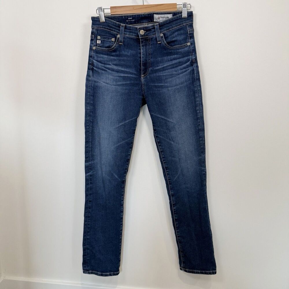 AG Adriano Goldschmied Mari High Rise Straight Jeans Womens 26 Blue Classic